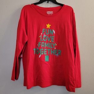 Jammies For The Family Women's 2-Pc Shorts & Long Sleeve Christmas PJ's‎ Sz XXL